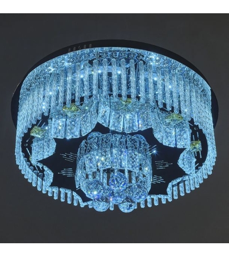 Модерен кристален LED полилей хром с дистанционно управление