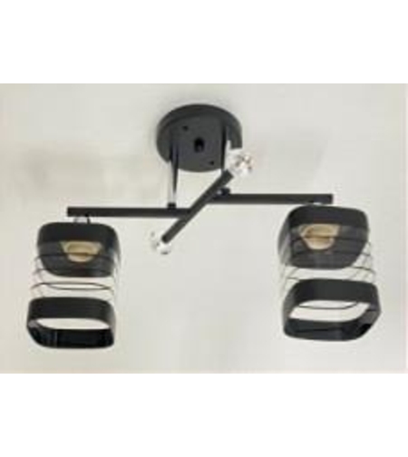 Полилей черен + хром, 2xE27