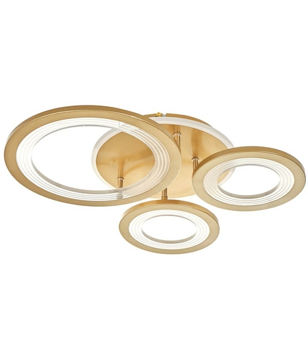 Луксозен LED таванен плафон 96W в матирано злато – Smart управление и димиране