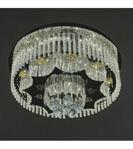 Голям кристален LED полилей хром с дистанционно