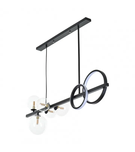 Черен винтидж полилей LED  18W 3000K + 5xG9