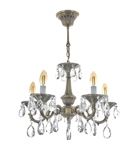 Класически бронзов полилей с кристали – елегантност и вечна светлина