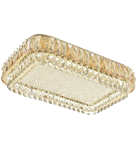 Модерен кристален LED полилей в злато – 200W,  с дистанционно