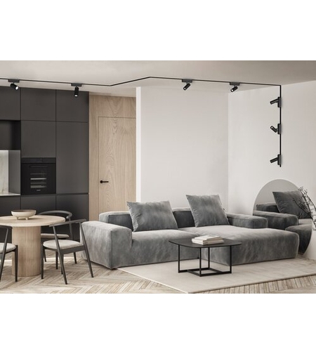 LED спот за релсово осветление – 6W, топло бяло 3000K, черен