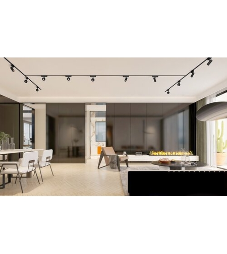 LED спот за релсово осветление – 10W, топло бяло 3000K, черен алуминий