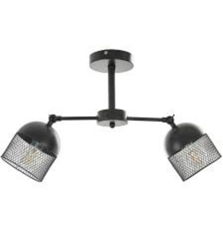 Модерен  полилей с подвижни рамена – черен   2xE27