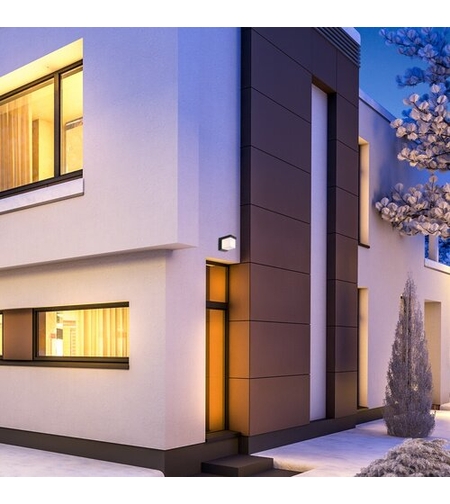 Модерен черен LED аплик Andelle 10W – стилно външно осветление с топла светлина