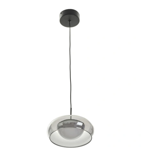 LED полилей 18W черно, метал и стъкло