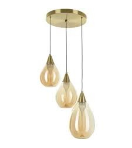 Модерен LED полилей 21W – матирано злато, метал и стъкло с регулируема височина