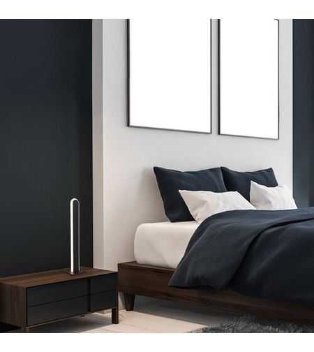 Модерна LED настолна лампа 15W с димиране и регулиране на цветната температура – черна