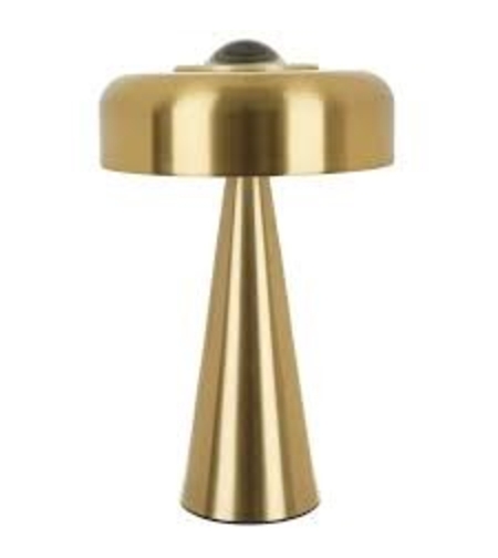 Настолна LED лампа с датчик за движение – 8W, топла светлина (2700K–3500K), мат злато