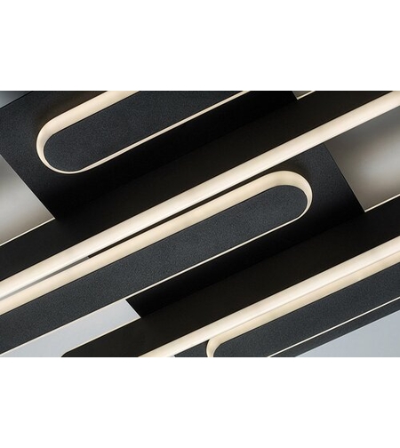 Модерен LED  плафон 36W с регулируема цветна температура – черен