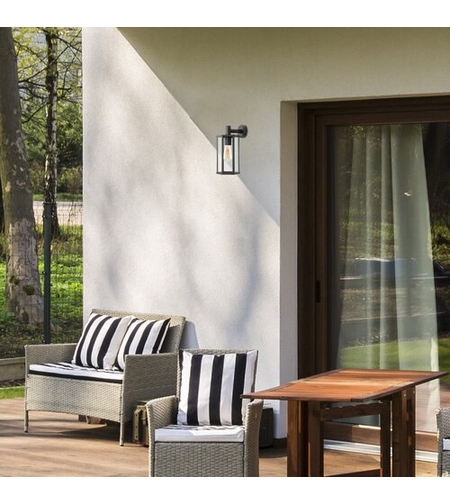 Класически външен аплик Dubrovnik E27 – елегантно фасадно осветление с прозрачно стъкло и IP44 защита