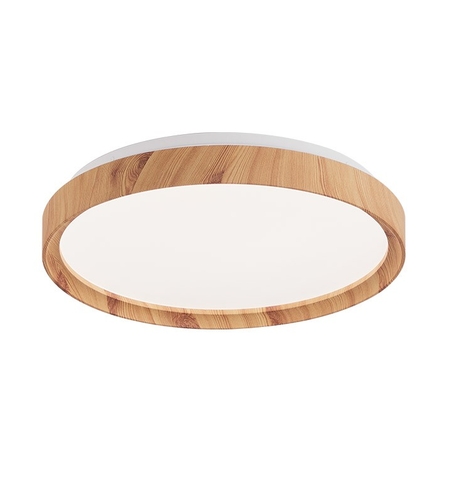 LED плафон 45W 3CCT кръгъл с дървесен декор