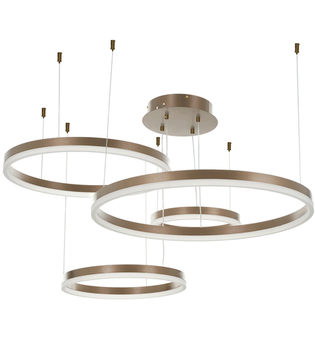 LED Полилей Infinity Rings  – Матирано злато, модерен стил