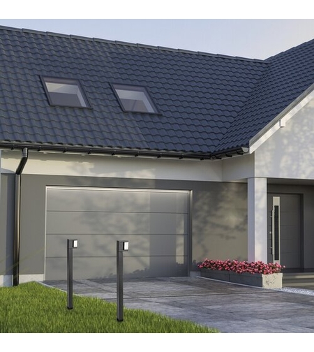 Модерен външен градински LED стълб Cubbington 10W с естествена бяла светлина