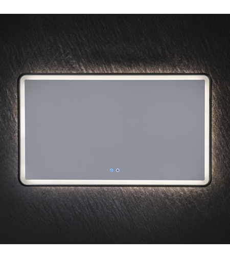 Светещо LED огледало за баня 40W – черно, IP44, touch управление и нагревател