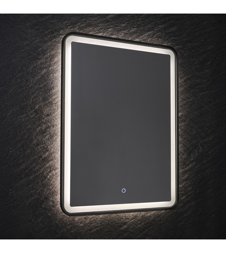 Светещо LED огледало за баня 30W – черно с touch управление
