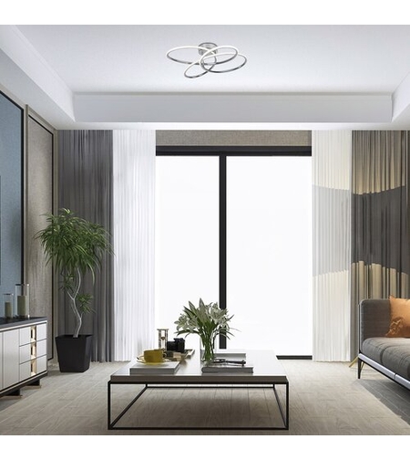 LED Плафон 30W, хром, D57,5см 4000K