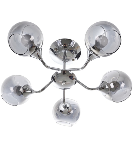 Полилей хром със стъкло 5 X E27