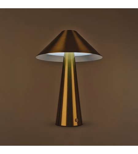 Настолна LED лампа с touch управление и USB порт – мат злато