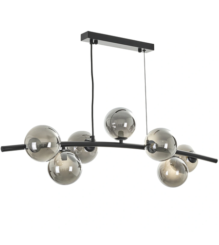 Полилей Sphere Lights – Черен и хром, 7xG9, регулируема височина