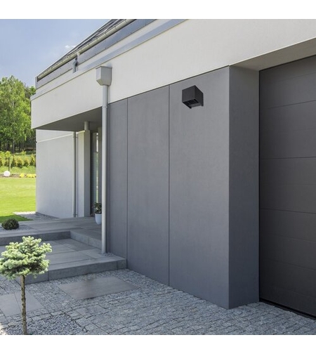 Модерен кубичен аплик Solin в матово черно – стилно фасадно осветление G9