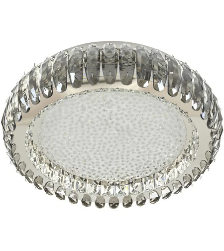 LED таванен плафон с кристал 120W с дистанционно – Хром