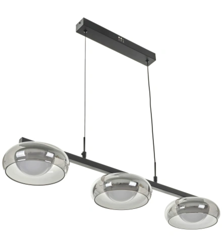 Модерен LED полилей с черен метален корпус и Smart Control – 55W