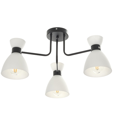 Класически полилей от метал и стъкло – черен, E27