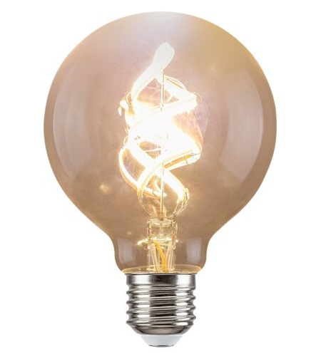 Смарт LED филаментна крушка G95 – E27, 4W, 2700K, RGB, Wi-Fi, димируема