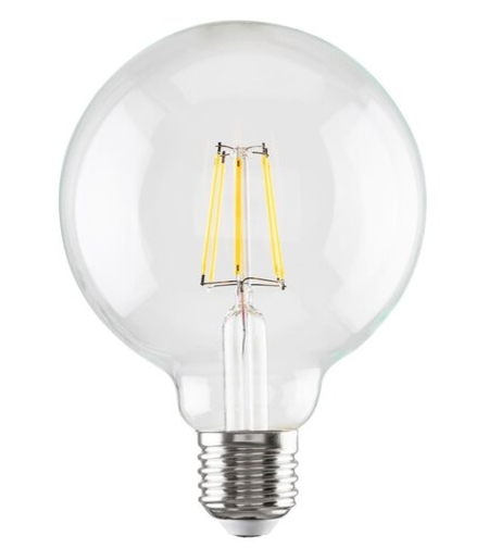 LED филаментна крушка G95 – E27, 7W, 4000K, неутрално бяло