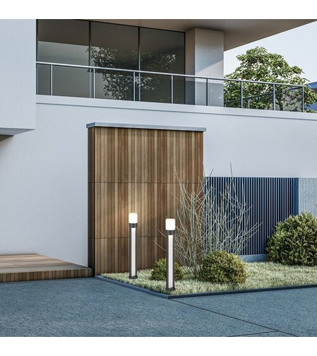 Външен LED стълб Leitha 12W с топло бяла светлина и IP44 защита