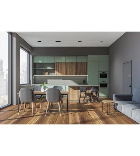 LED релсово осветление – 12W, естествено бяло 4000K, черен алуминий