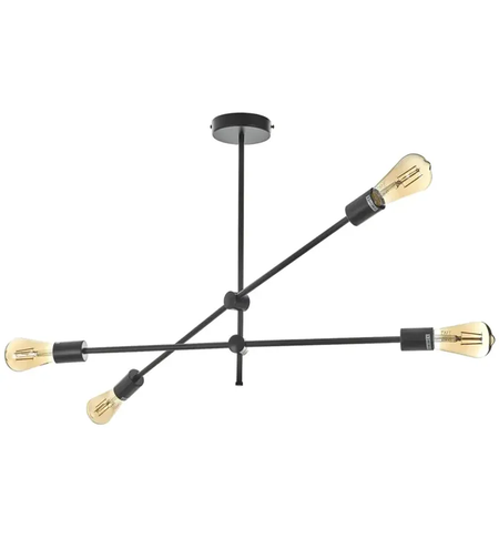 Полилей черен метал винтидж 4 тела