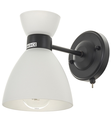 Стилен стенен аплик в черно с матиран златен акцент и ключ