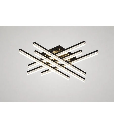 LED полилей 144W 7930lm черен с дистанционно модерен