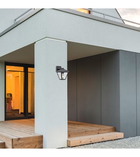 Класически външен аплик Paravento E27 – елегантно фасадно осветление с IP44 защита