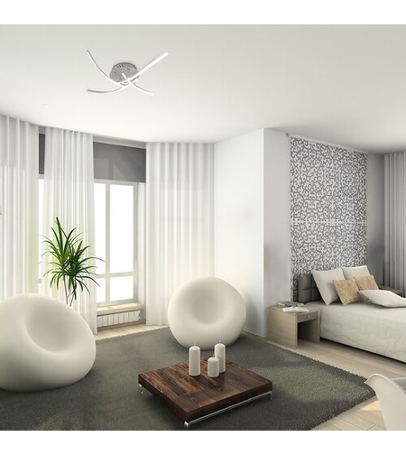 LED плафон Tatjana 30W в сребрист цвят – стил, мощност и плавно осветяване