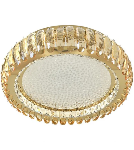 LED таванен плафон с кристал 120W с дистанционно – Злато