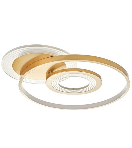 LED таванен плафон 80W – елегантно матирано злато със Smart управление и димиране