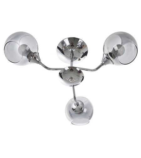 Полилей хром и стъкло 3 Х Е27