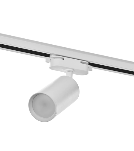 Бял релсов спот  Bird – 1xGU10, подвижно тяло, модерен дизайн