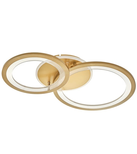 Луксозен LED таванен плафон 92W в матирано злато – Smart управление и димиране