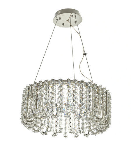 Луксозен LED кристален полилей 70W – хром, регулируема височина, 3 режима на светлина