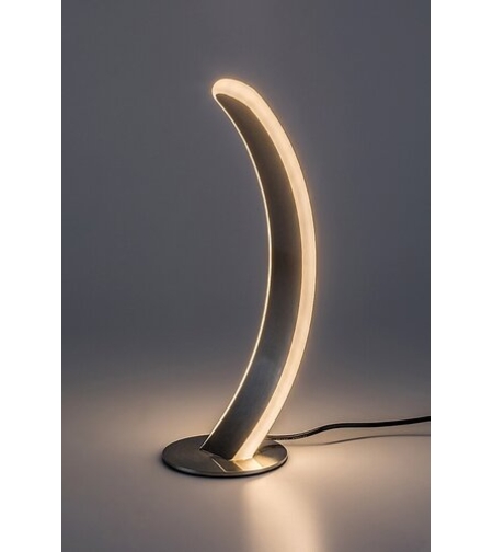 LED настолна лампа 12W – сатенен хром, топло бяла светлина (3000K)