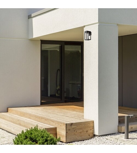 Външен аплик Zernest E27 със сензор – модерно фасадно осветление с IP54 защита