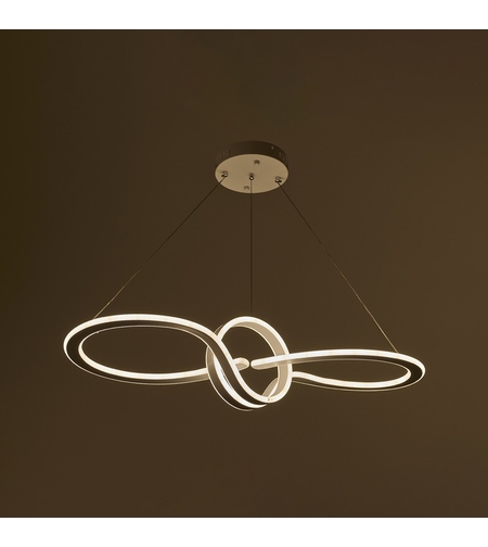 Модерен LED полилей от метал и PVC – бял, 198W, с дистанционно и регулируема височина