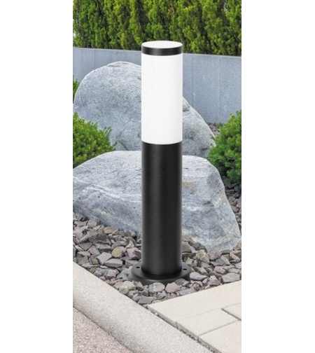 Модерен външен стълб Black Torch E27 – елегантно осветление за градина с IP44 защита