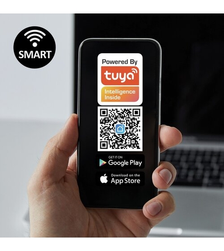 Смарт LED релсово осветление – 4W, регулируема цветна температура 2700–5500K, Wi-Fi, черен алуминий